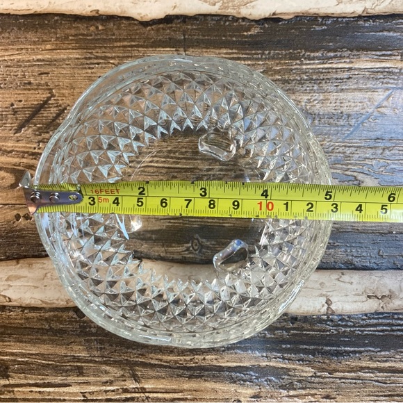 Vintage Indiana glass footed bowl Diamond Point pattern - Picture 8 of 9